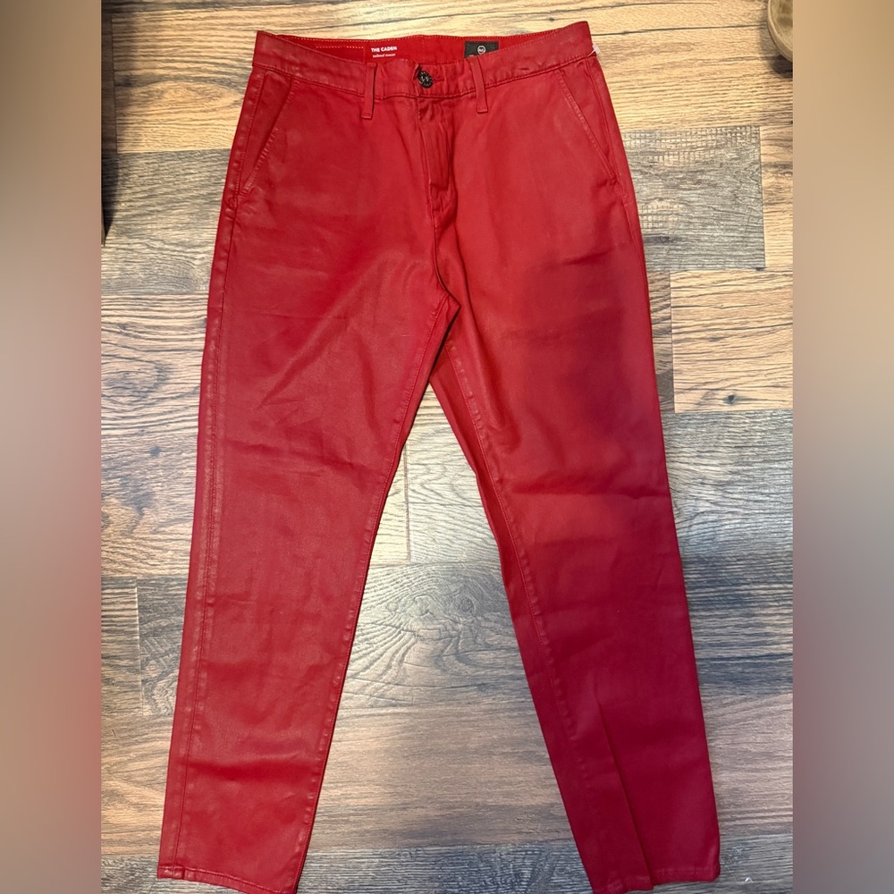 Ag Adriano Goldschmied The Caden Tailored Trouser - size 27- red